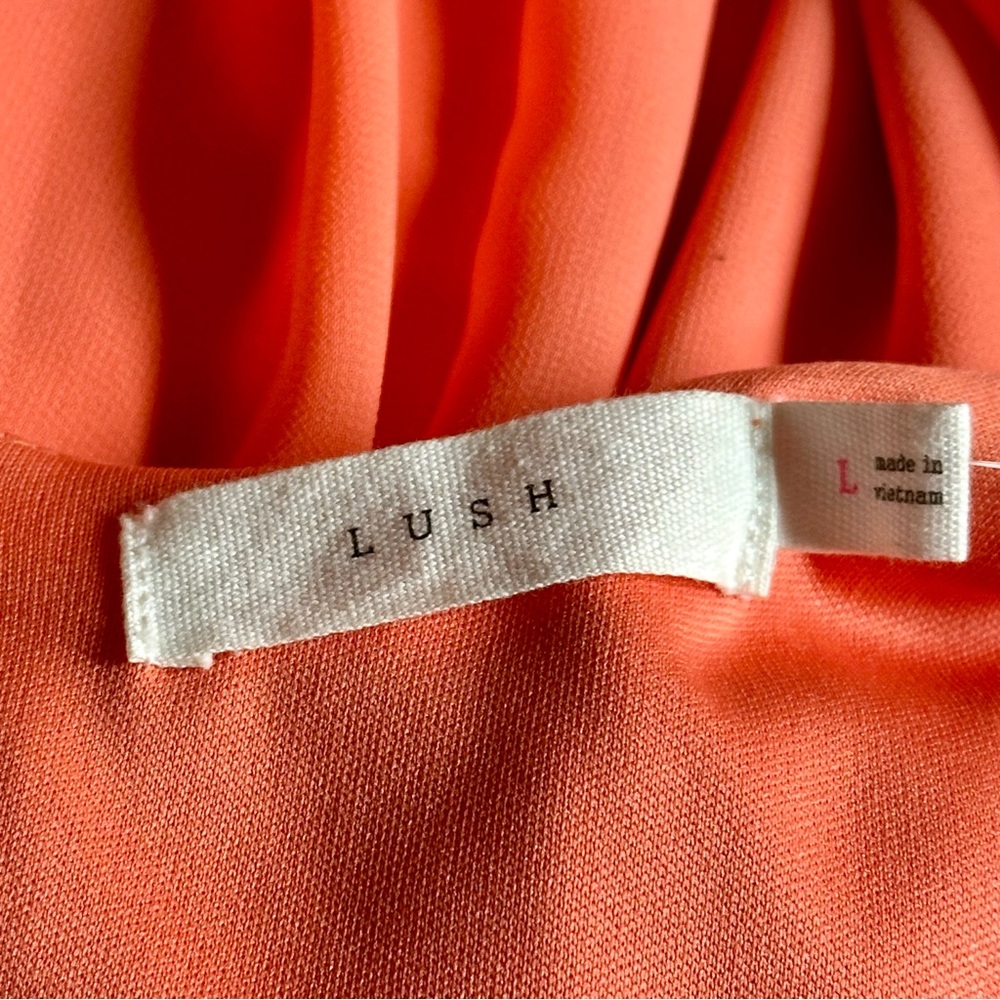 COPY - Lush Bright Orange Flowy Dress. NWT - Picture 6 of 8
